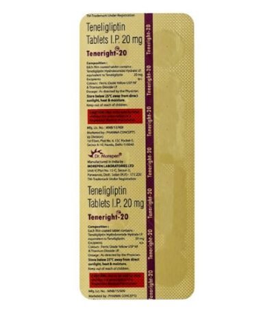 테네라이트 직구 당뇨 다이어트 제품 박스 - 테넬리글립틴 20mg 당뇨 관리