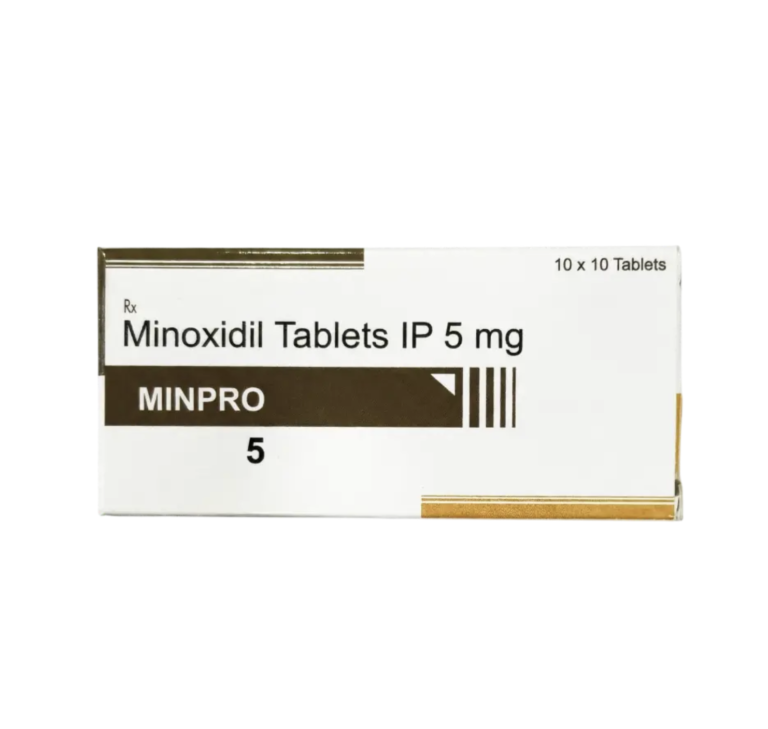 민프로5 직구 제품 박스 - 미녹시딜 5mg 경구용 탈모 상품